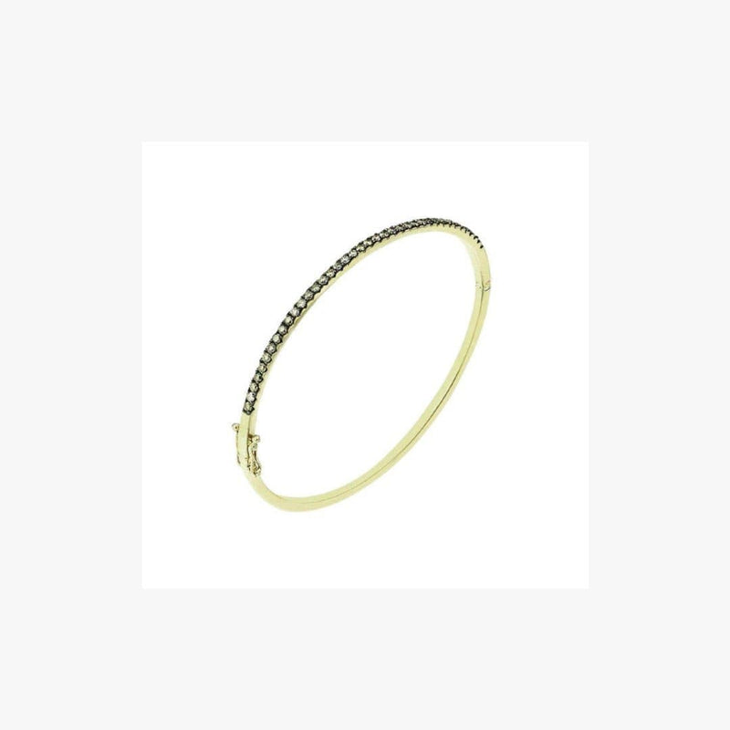 Modern and Chick Sapphire Fine Jewelry Yellow Gold Bangle Bracelet - Natkina