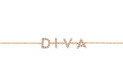Personalized Diamond Bracelet Multiple Letters - Natkina