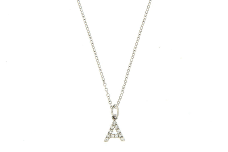 Personalized Diamond Necklace Single Letter - Natkina