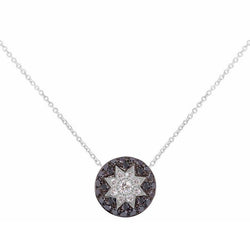 Round Star Black Diamond Necklace - Natkina