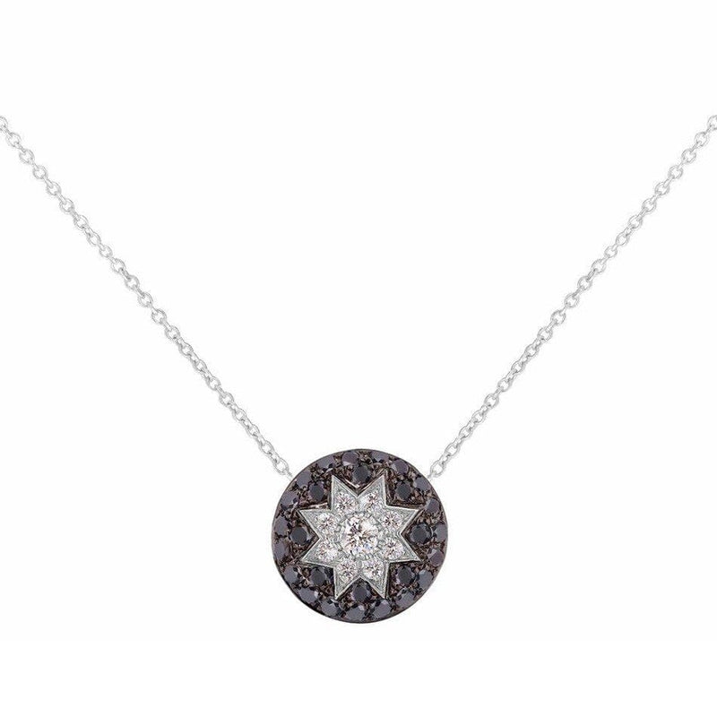 Round Star Black Diamond Necklace - Natkina