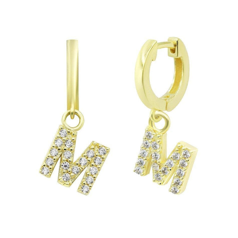 Silver Letter Mono Earring - Natkina