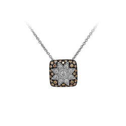 Square Star Champagne Diamond Necklace - Natkina