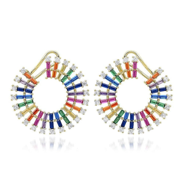 Sun Rainbow Silver Earrings - Natkina