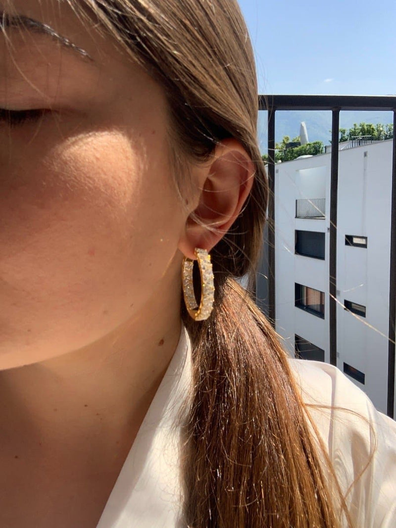 Triangle creole earrings - Natkina